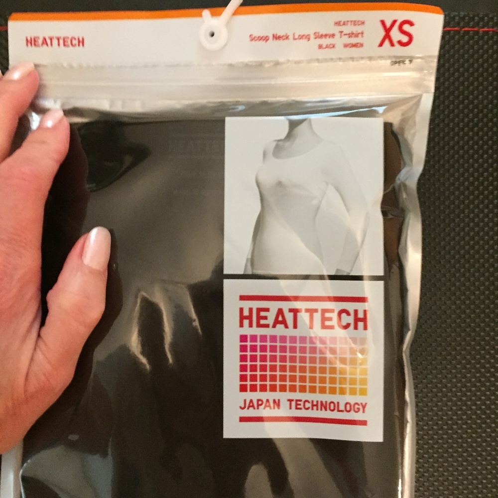 Uniqlo black long-sleeve tee, XS